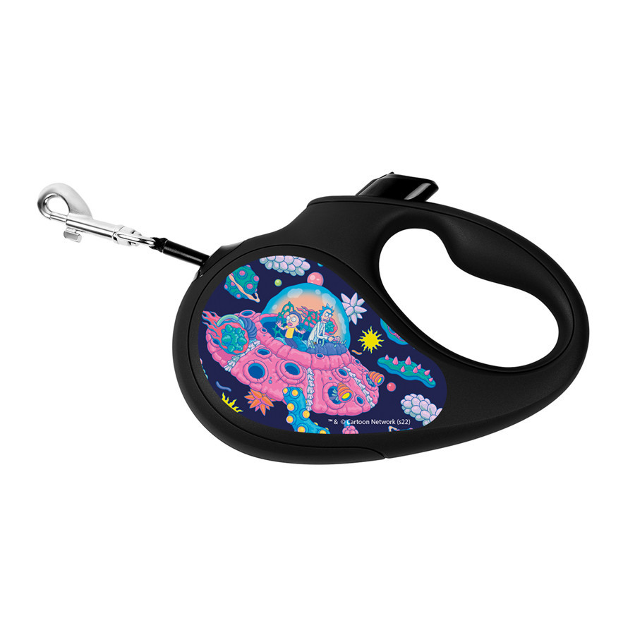 Повідець-рулетка для собак WAUDOG R-leash, малюнок "Рік і Морті 1", S, до 15 кг, 5 м, світловідбивна стрічка Вінниця - фото 5