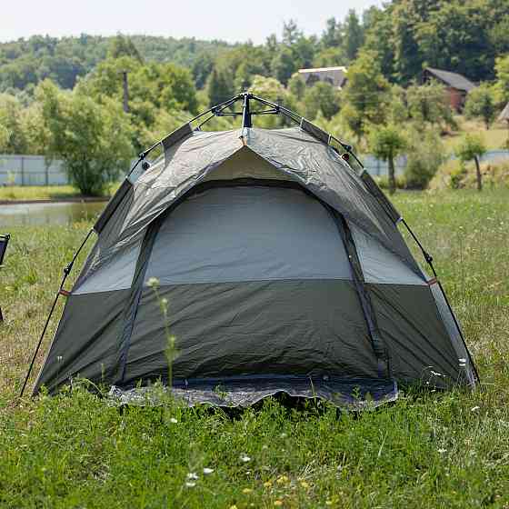 Lugi Намет автоматичний тримісний 2*2 (м) кемпінговий туристичний LU-0016GR Хакі Киев