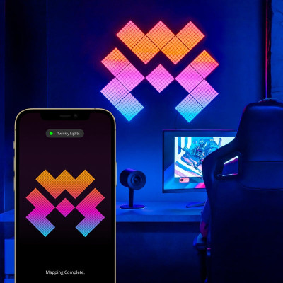 Гірлянда Twinkly Smart LED Squares 1 Starter Panel, RGB LED, USB-C, Black 16х16см (TWQ064STW-01-BUSB) Вінниця - фото 4