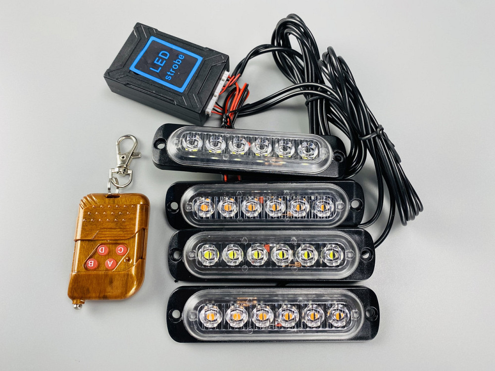 Маячок проблисковий стробоскоп 24 led діодів IP65 led chip 3030 6500K, автомобільний стробоскоп Мукачево - фото 5