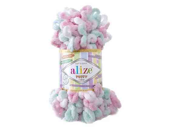 Пряжа Puffy Color 6052 5шт/уп 100% Мікрополіестр 100г 9м ТМ ALIZE Київ