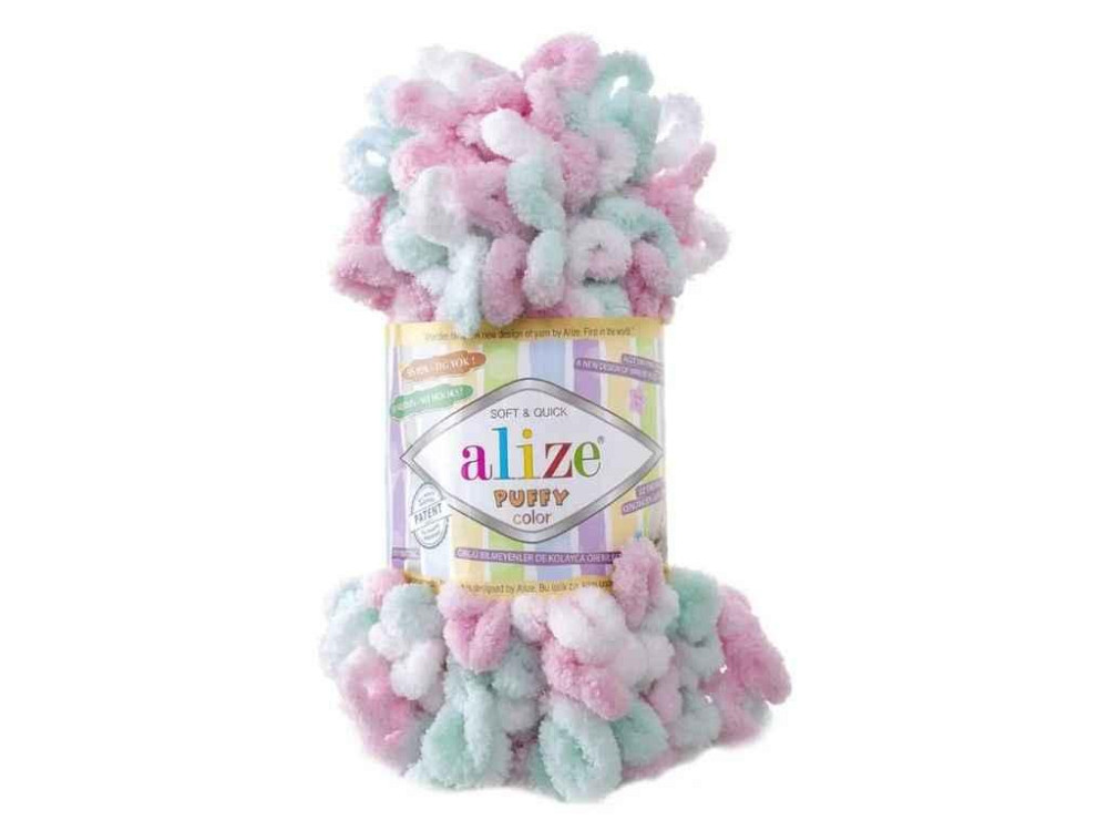 Пряжа Puffy Color 6052 5шт/уп 100% Мікрополіестр 100г 9м ТМ ALIZE Київ - фото 1