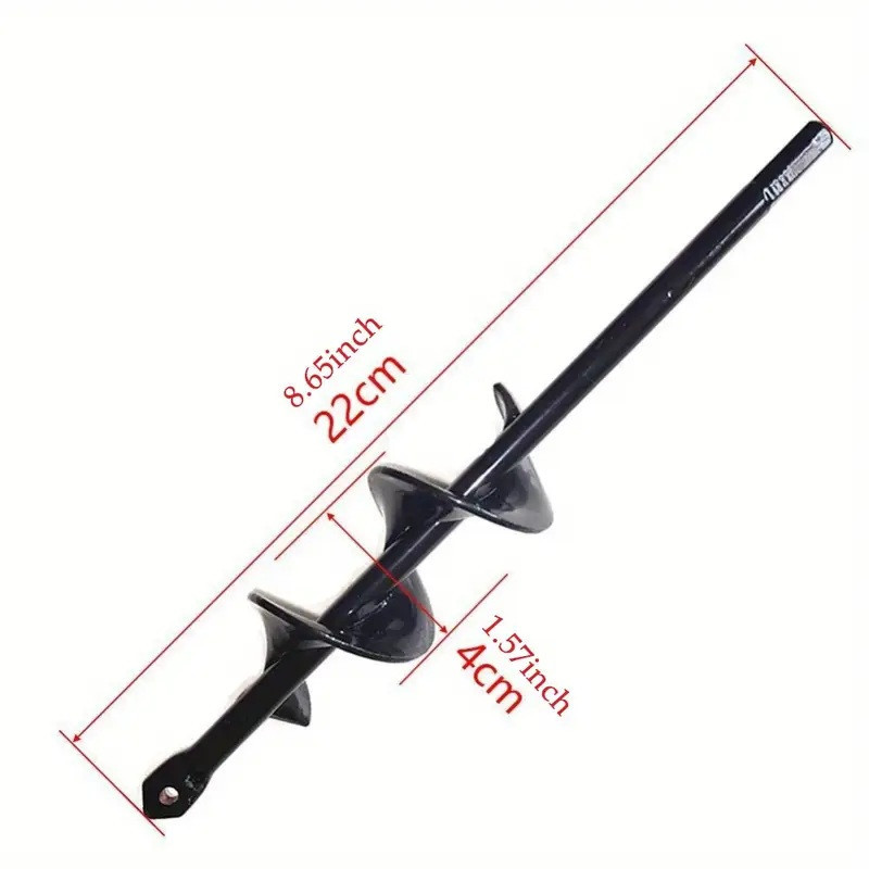 Бур для дрелі 8x45 см для копки лунок та посадки рослин Київ - фото 4