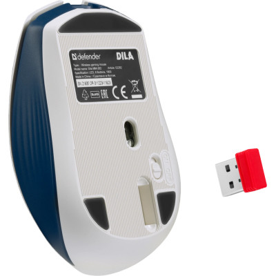 Мышка Defender Dila MM-282 Wireless White/Blue (52282) Винница - изображение 7