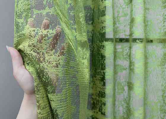 Кухонная арка VR-Textil № 000к жаккард «Мрамор Al-1» оливковый 280х170 см (51-231) Киев