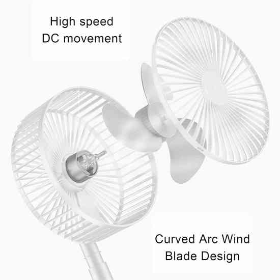 Складаний вентилятор аккумуляторний на ніжці Telescopic Folding Fan з USB зарядкою Вінниця