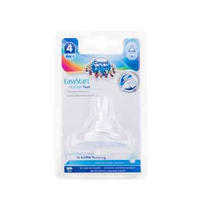 Соска Canpol babies EasyStart силиконовая с широким горлышком, каша 1 шт. (21/723) Винница