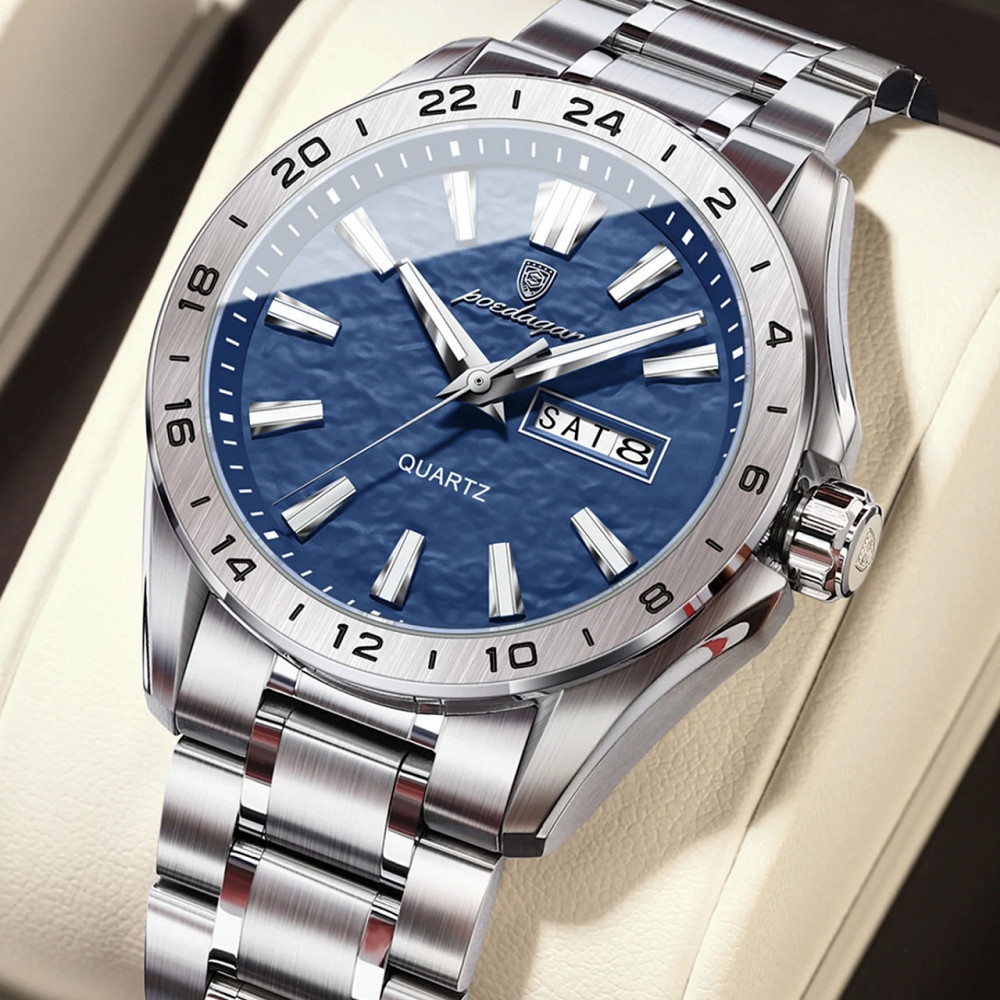 Годинник чоловічий наручний кварцовий Poedagar Cruize Сріблястий Вінниця - фото 2