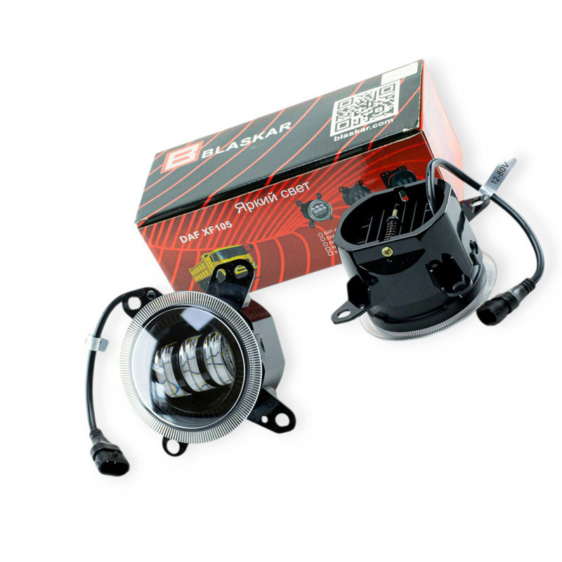 Фара DAF LED (90мм 3.5") 40W 3 протитуманна лінзи Мукачево - фото 1