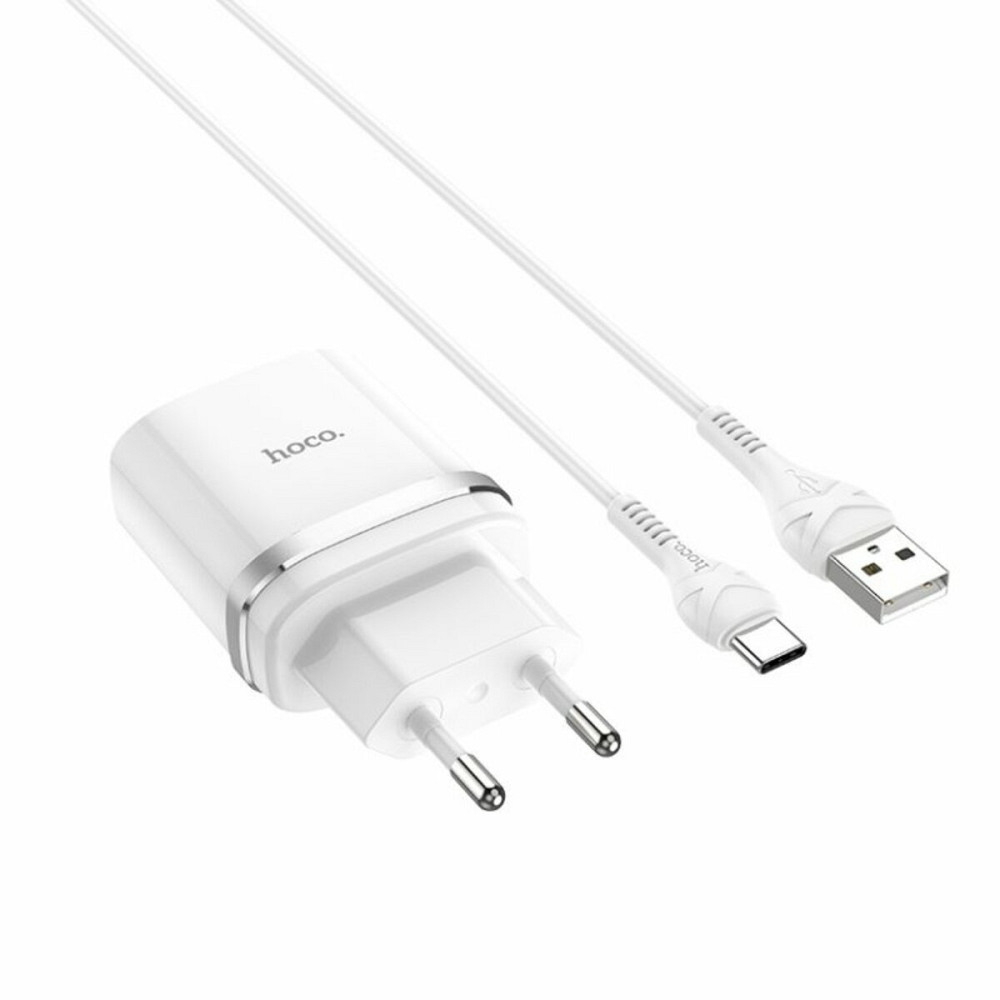 Мережевий зарядний пристрій HOCO C12Q Smart QC3.0 charger set(Type-C) 18W White Киев - изображение 1