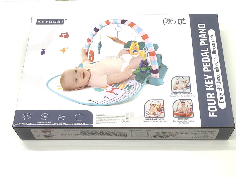 Килимок дитячий музичний у комплекті 5 іграшок підвісок Блакитний (105) Чернігів - фото 2