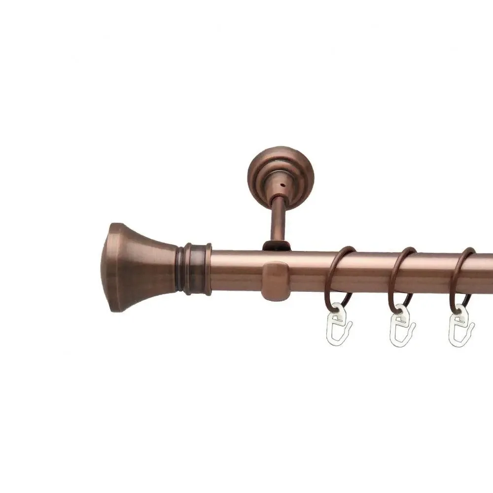 Карниз Orvit Люксор металевий однорядний відкритий гладка труба кільце металеве Мідь 25 мм 180 см (00-00012468) Львів - фото 1