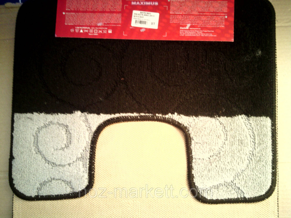 Набор ковриков для ванной черно-серый  производство Турция Харьков - изображение 5