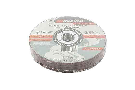 GRANITE Диск абразивний відрізний для алюмінію GRANITE 125х1.6х22.2 мм 10 шт 8-07-121PC Київ