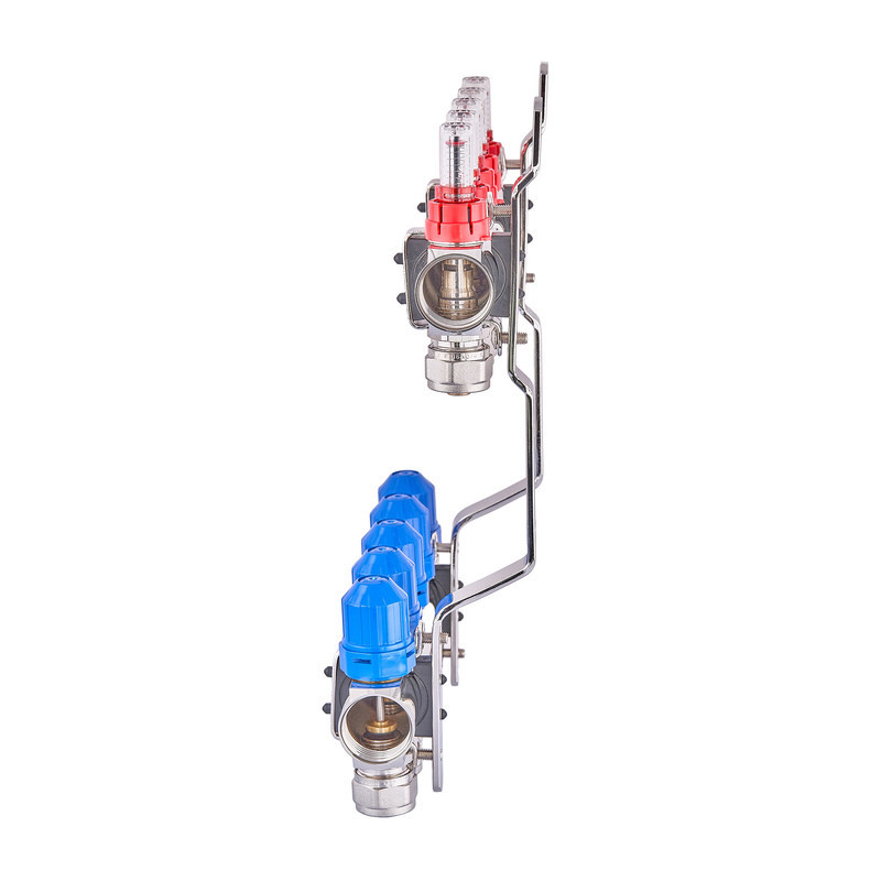 Колекторний блок з витратомірами та євроконусами Koer KR.1210-7 - 1"x7 WAYS (KR5269) Київ - фото 2