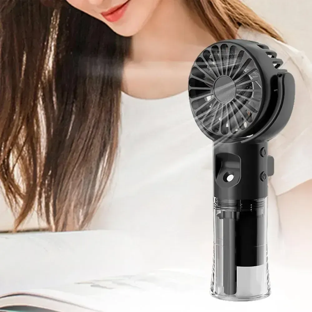 Ручной вентилятор с USB-распылителем / Аккумуляторный мини вентилятор Коломия - фото 1