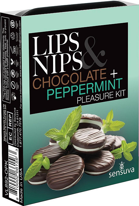 Подарунковий набір Sensuva Lips & Nips Pleasure Kit - Chocolate Peppermint 2 x 4г Sex Aura Київ - фото 1