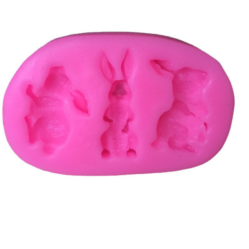 Силиконовая форма Заяц 79 на 47 мм розовый Киев - изображение 4