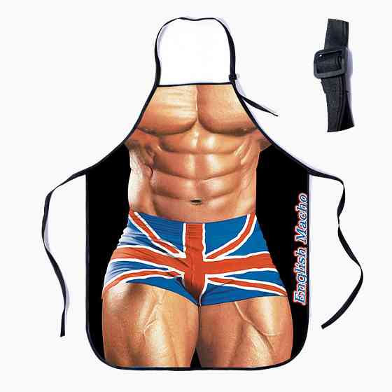 Фартук с приколом для мужчин с голым торсом 75 на 60 см разноцветный Киев