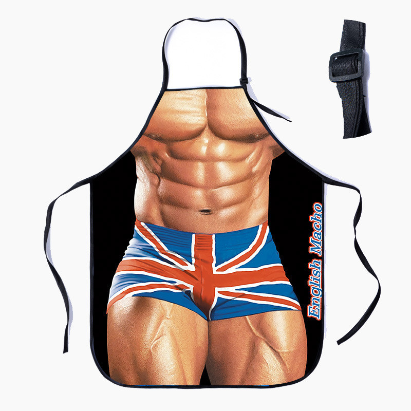 Фартук с приколом для мужчин с голым торсом 75 на 60 см разноцветный Киев - изображение 2