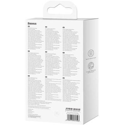 Зарядний пристрій Baseus 2xUSB-C 65W + 1xUSB GaN + cable USB-C to USB-C 100W 1.0m black (CCGP120201) Вінниця - фото 11