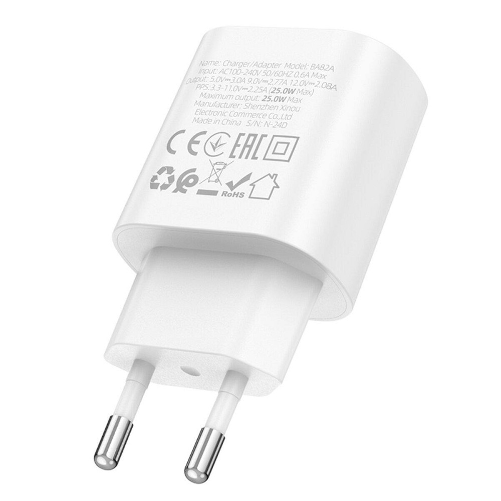 Сетевое зарядное устройство BOROFONE BA82A Platinum single port PD25W charger White 6941991112256 Одесса - изображение 4