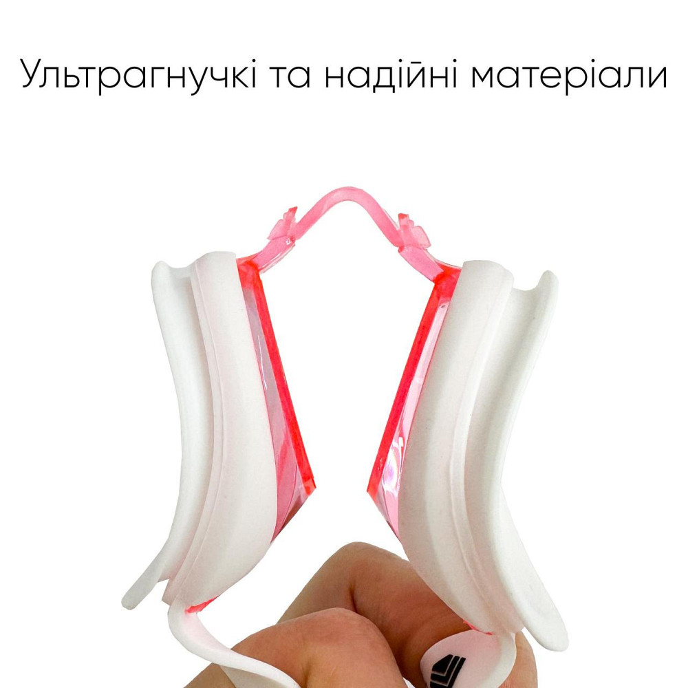 Дитячі окуляри для плавання Renvo Vishu JR Anti-fog Білий Рожевий OSFM (1SG110-0703) Київ - фото 3