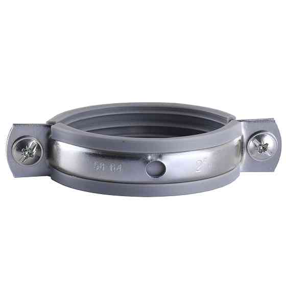 Хомут в зборi CR  2″ (59-65мм) з гвинтом-шурупом 8*100 та дюбелем в уп., сірий Тернопіль