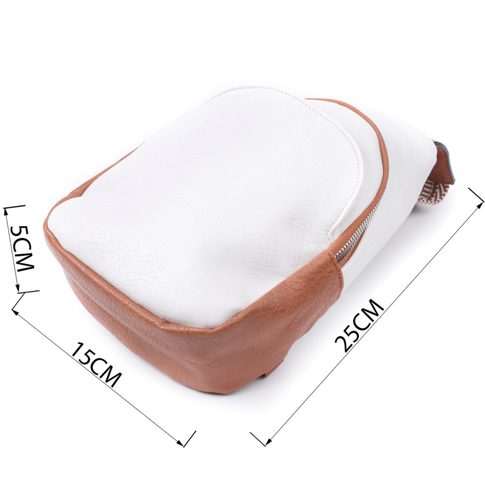 Небольшая женская сумка через плечо из экокожи с акцентом на текстильную лямку Vintage 22779 Белый Киев - изображение 3