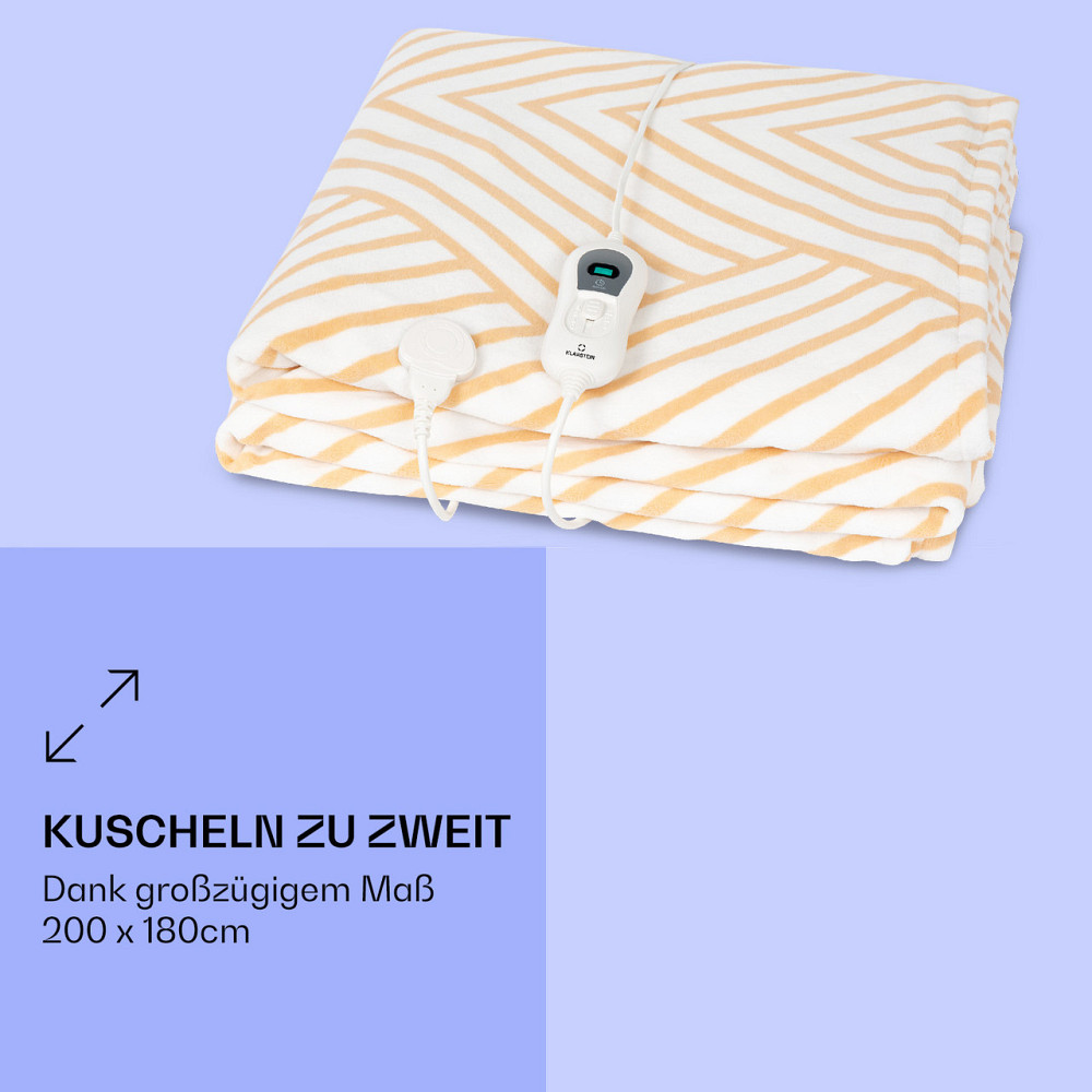 Доктор Watson XXL електрична ковдра 3 рівні потужності можна прати 200x180 см мікро плюш бежевий з малюнком Рівне - фото 5