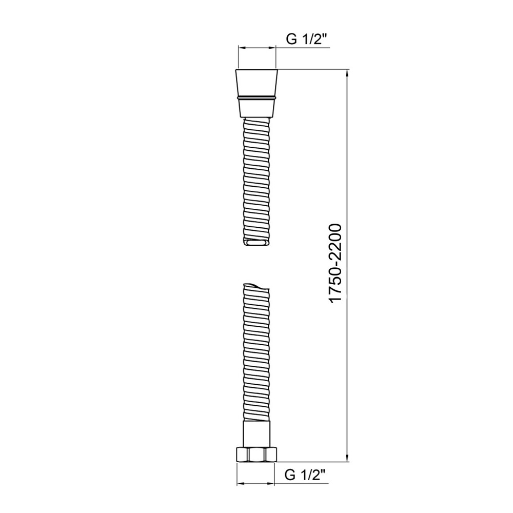 Шланг Lidz Niagara 01 1,75-2,2 м LDNIA01CRM22148 Chrome Київ - фото 2