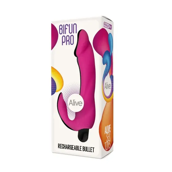 Вібратор вагінально-кліторальний Alive Bifun Pro, Pink, перезаряджуваний Львів