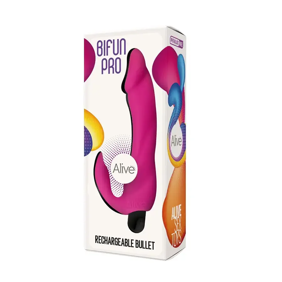 Вібратор вагінально-кліторальний Alive Bifun Pro, Pink, перезаряджуваний Львов - изображение 3