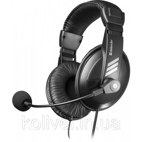 Навушники з мікрофоном Defender Gryphon 750 Black, 4-pin, кабель 2 м (63755) Киев - изображение 1
