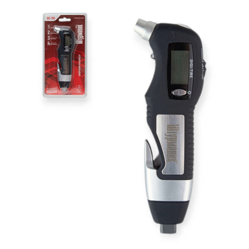 Манометр металевий електронний 7 атм жк-дисплей, led-підсвічування, склобій, блістер Мукачево - фото 1