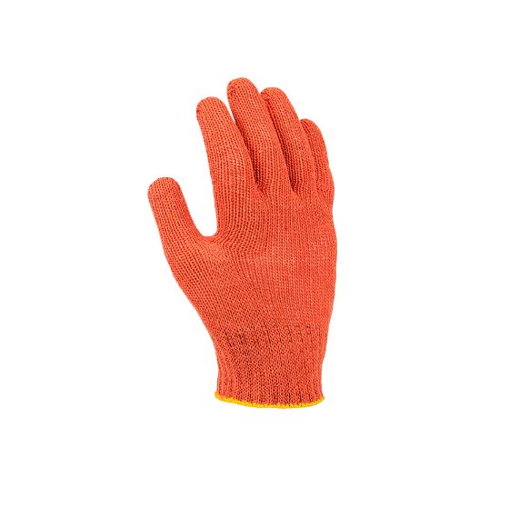Рукавички 15300 трикотаж з крапкою ПВХ клас 7 помаранчевий ДКГ Житомир - фото 3