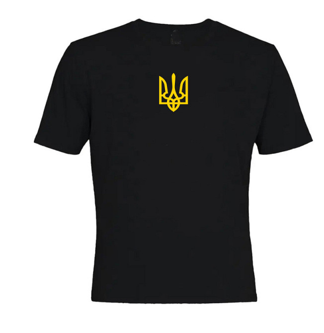 Футболка чоловіча з Гербом України (чорний) XS-14XL 4XL Одеса - фото 1