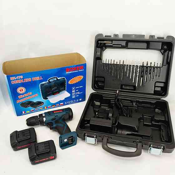 Шуруповерт с дополнительными насадками, Дрель шуруповерт аккамуляторный Рабочий ZX-91 Львов