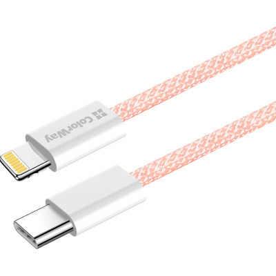 Дата кабель USB-C to Lightning 1.0m 27W pink ColorWay (CW-CBPDCL061-P) Винница - изображение 10