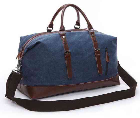 Дорожня сумка текстильна велика Vintage 20083 Синя Київ