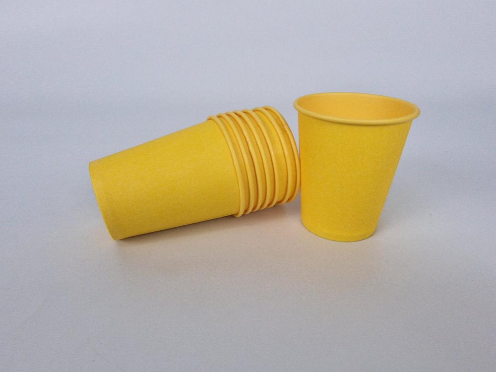 Паперові склянки кольорові 175 мл "ЖІЛТИЙ" Маестро (50 шт.) Харків - фото 1