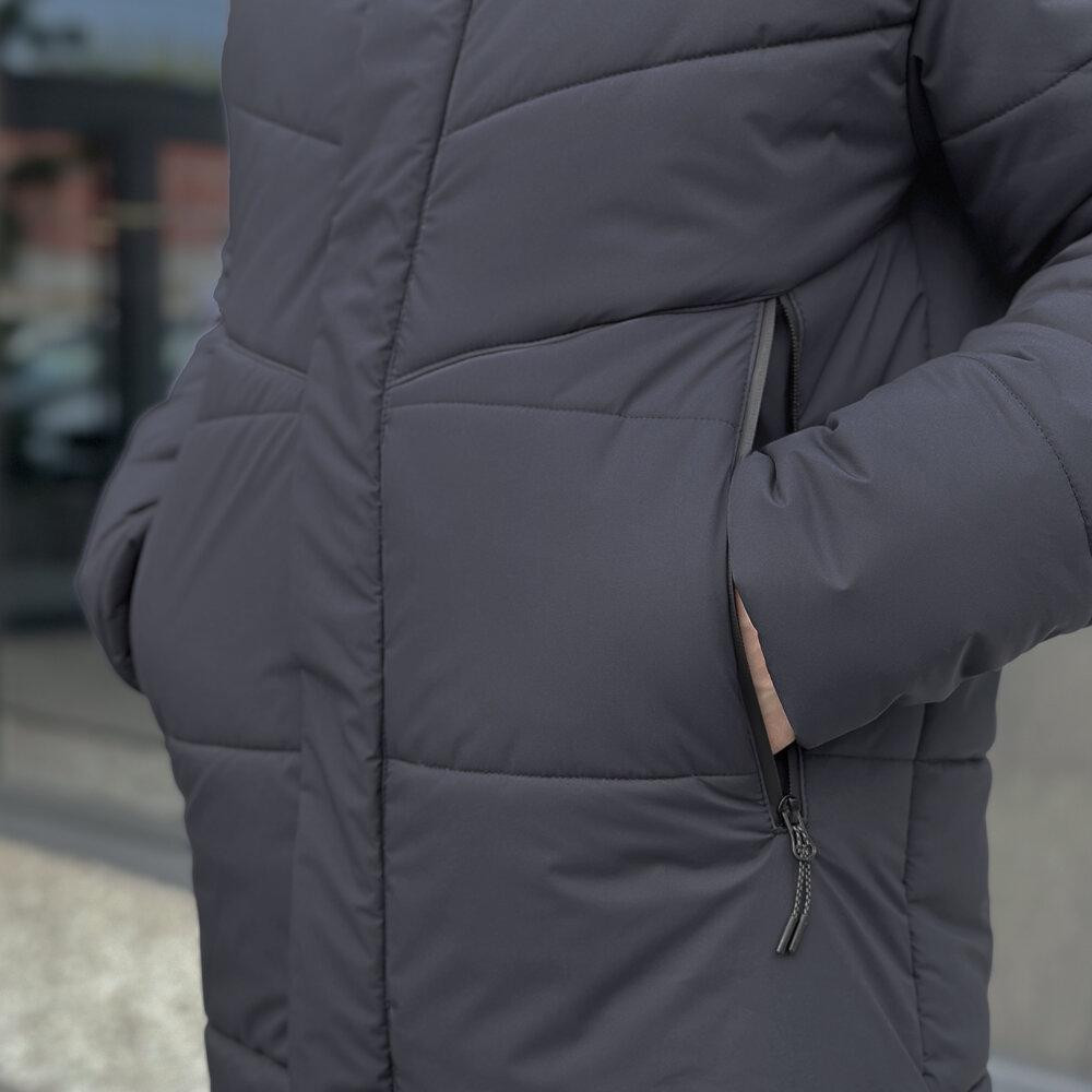 Зимова чоловіча куртка темно-сіра Pobedov Legas Київ - фото 9