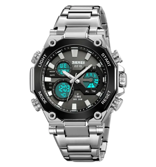 Годинник чоловічий наручний кварцовий Skmei 2210 Сріблястий Вінниця - фото 2