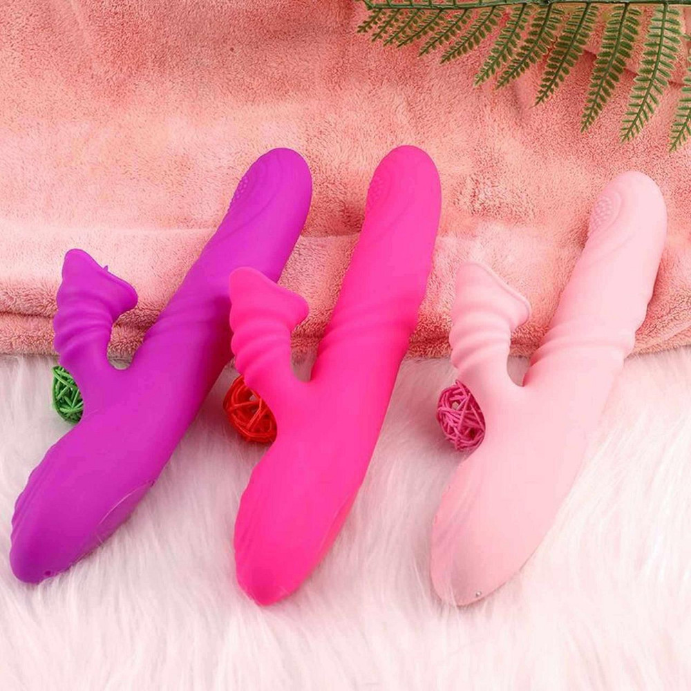 Вібратор Angelia, USB 3 functions of thrusting / 20 vibrations Purple Sex Aura Київ - фото 7