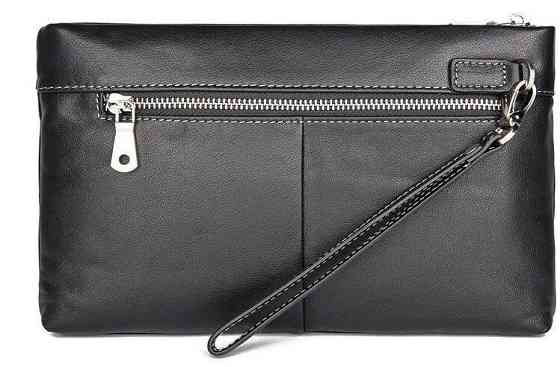 Барсетка мужская в гладкой коже Vintage 14970 Черная Киев