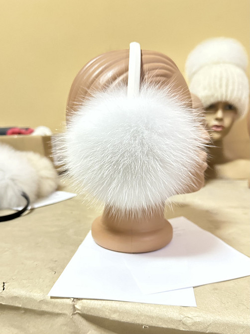 Навушники хутряні жіночі песцові Білий Харків - фото 5