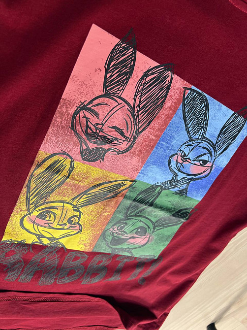 Футболка женская Y-Q 4047 оверсайз бордовая с принтом, бордовый, one size Киев - изображение 16