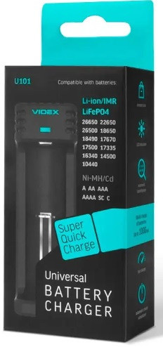 Зарядное устройство 1x18650 и др./ от USB / Videx VCH-U101 Днепр - изображение 1