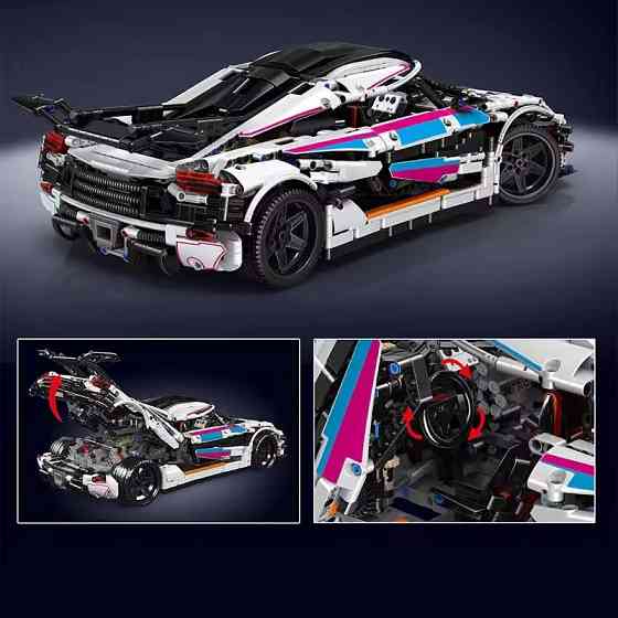 Конструктор спортивный автомобиль.Суперкар “Koenigsegg” на 3063 детали,белая Каменец-Подольский