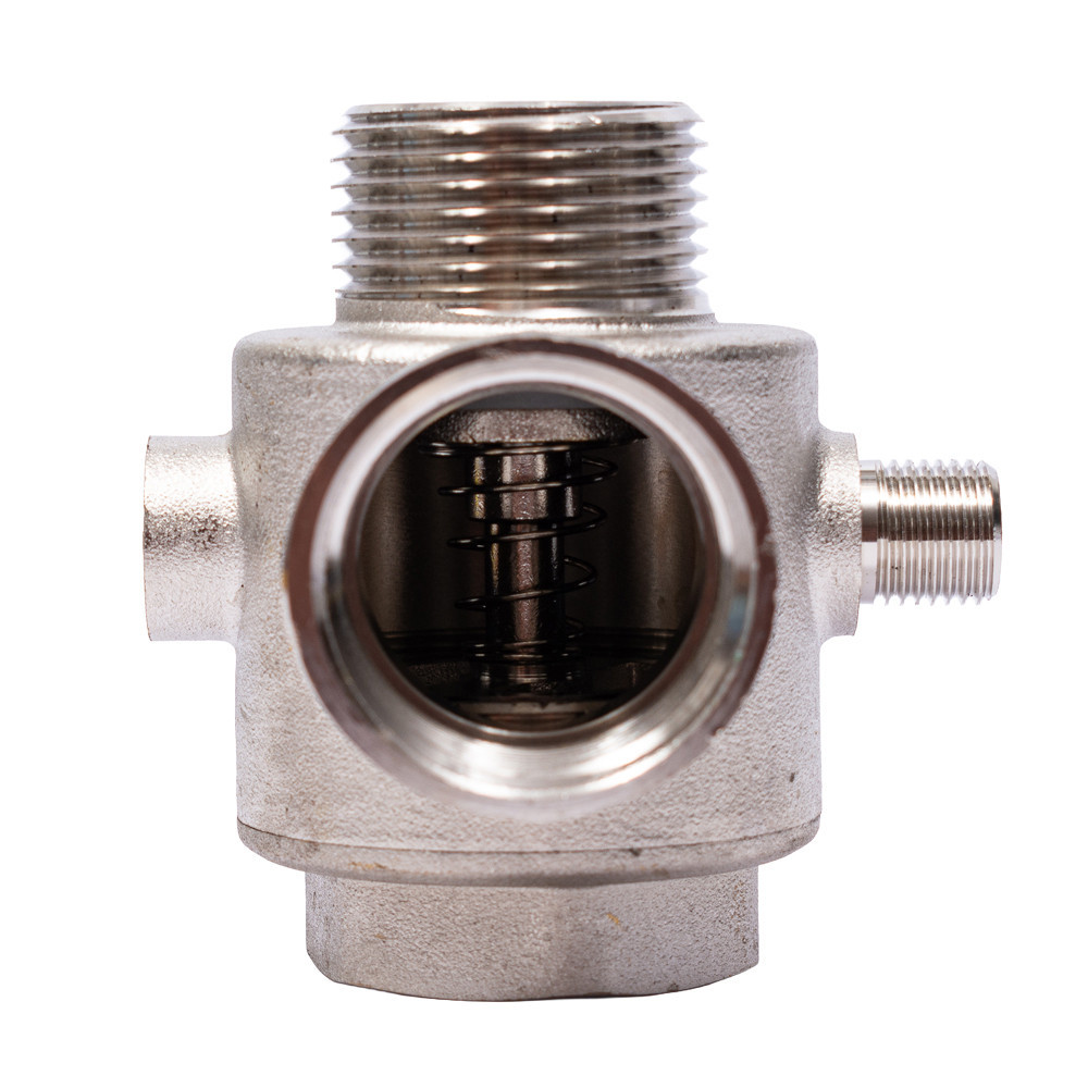 З'єднувач п'ятививідний + зворотний клапан 80 мм M1"×F1"×F1/4"×F1/4" Silver 480 г AQUATICA (779601) Київ - фото 7